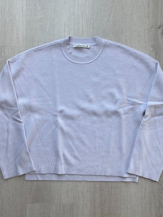 Abercrombie & Fitch Sweaters - Abercrombie Luxe Loft Long Sleeve Crewneck Sweater - Women XS - Purple